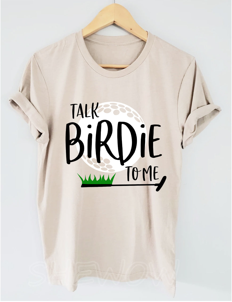 Talk Birdie To Me Custom Number Golf T-shirt