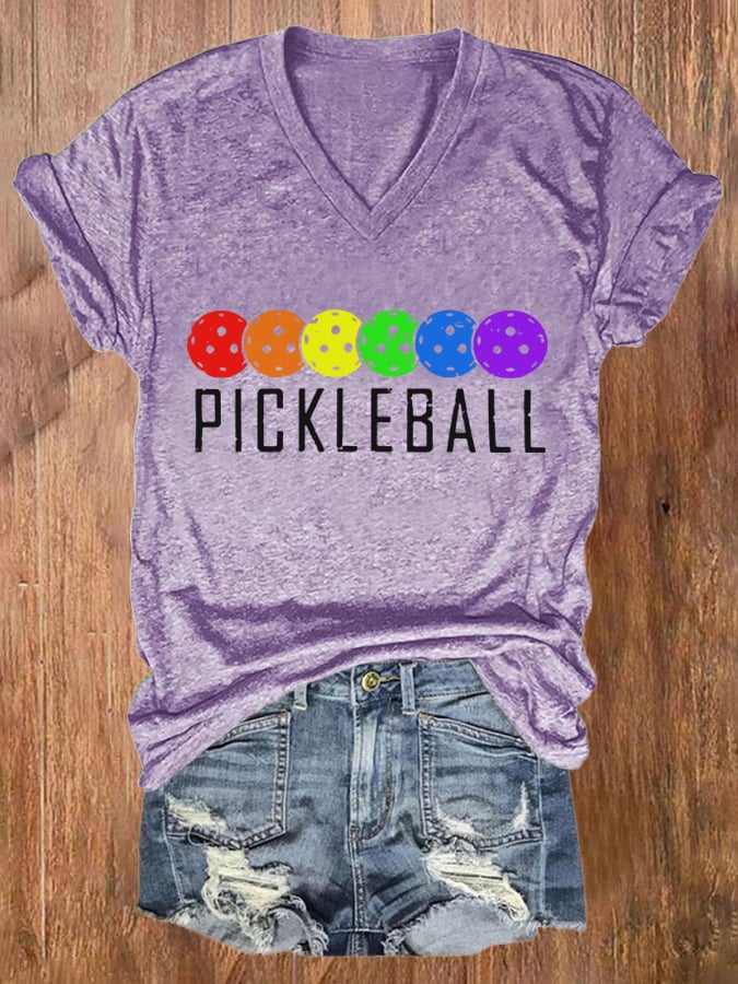 Women'S Pickleball Print T-shirt