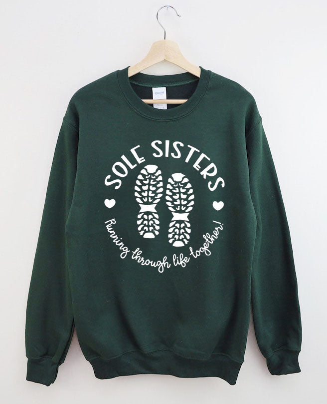 Sole Sisters Running Through Life Together Sweatshirt