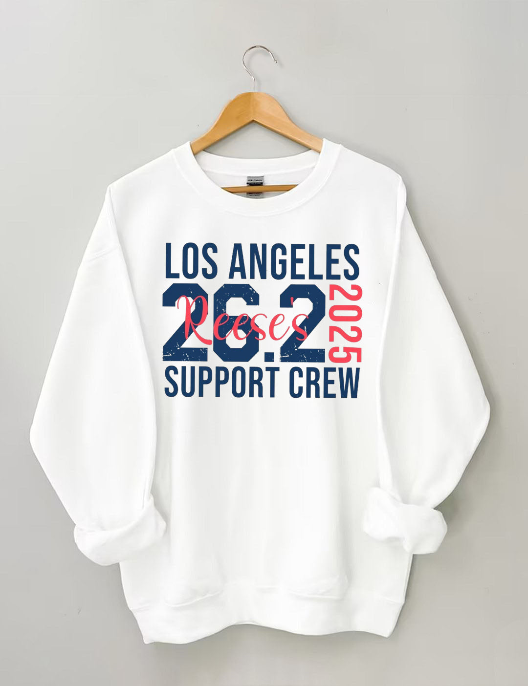 Personalized Los Angeles 26.2 Marathon Support Crew Sweatshirt