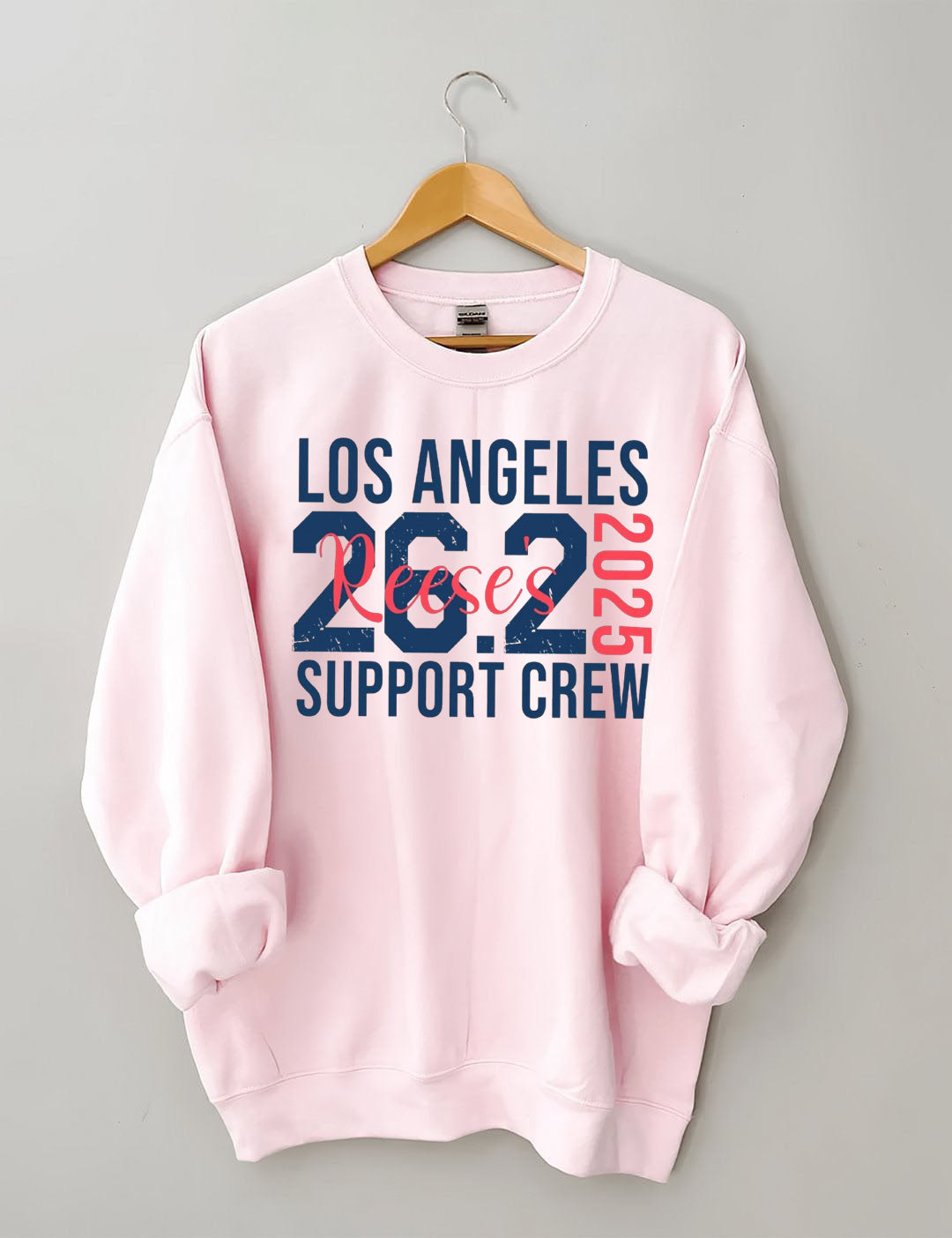 Personalized Los Angeles 26.2 Marathon Support Crew Sweatshirt