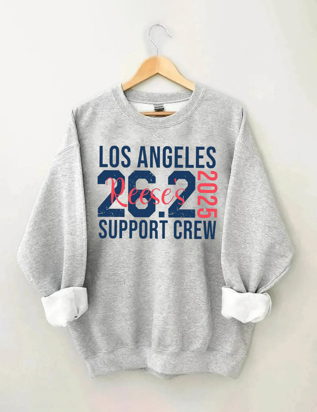 Personalized Los Angeles 26.2 Marathon Support Crew Sweatshirt