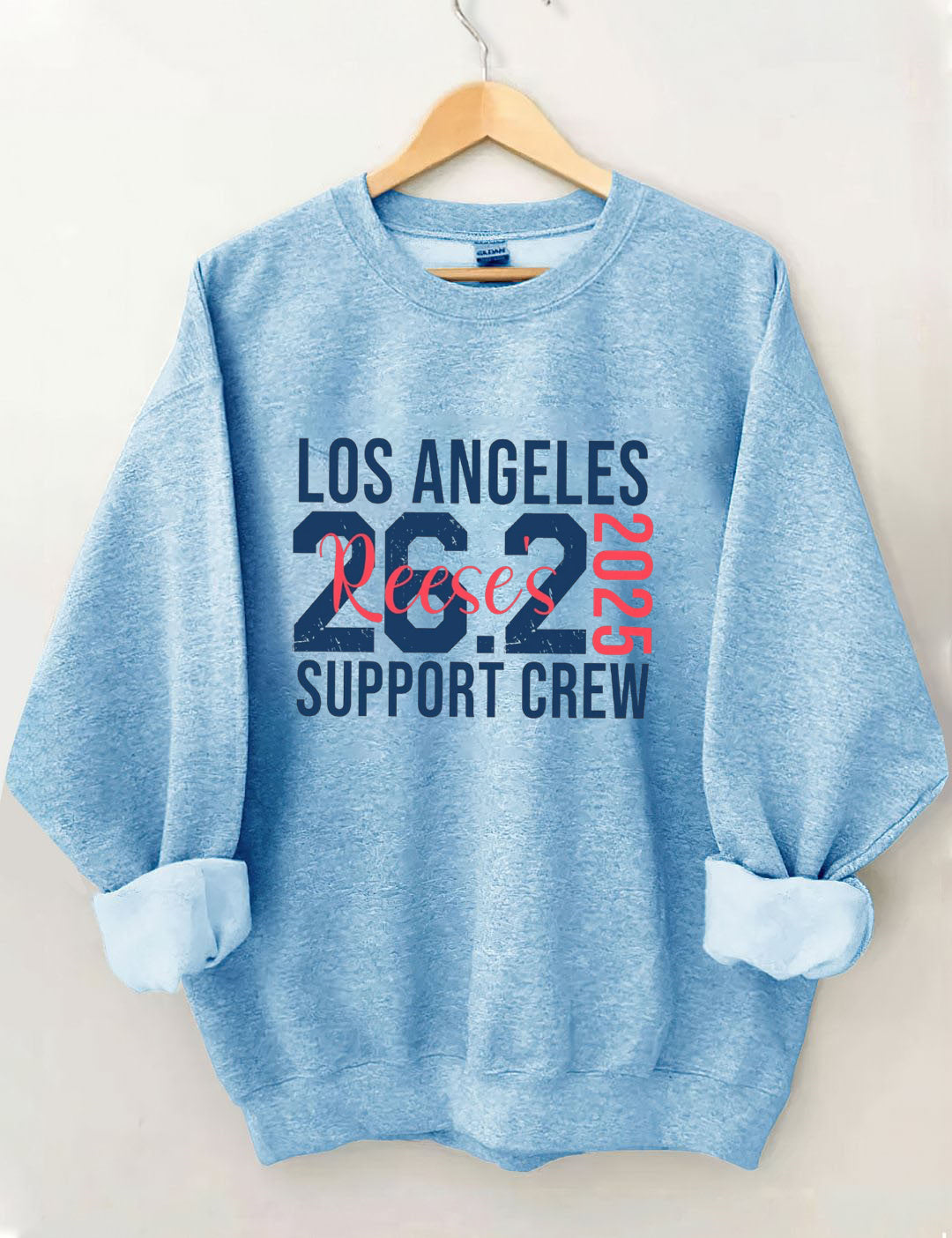 Personalized Los Angeles 26.2 Marathon Support Crew Sweatshirt