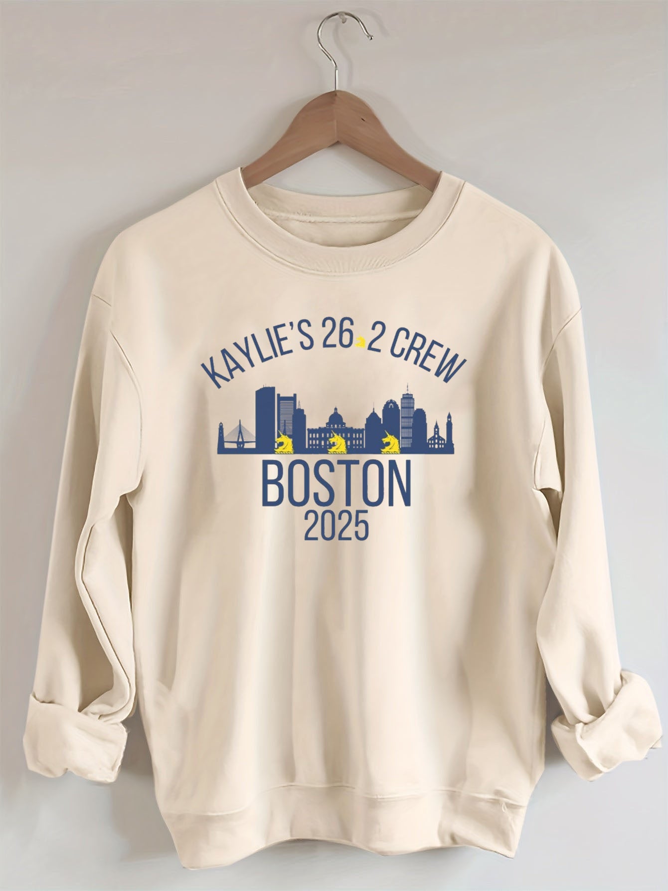 Personalization 26.2 Boston Marathon Support Crew Sweatshirt