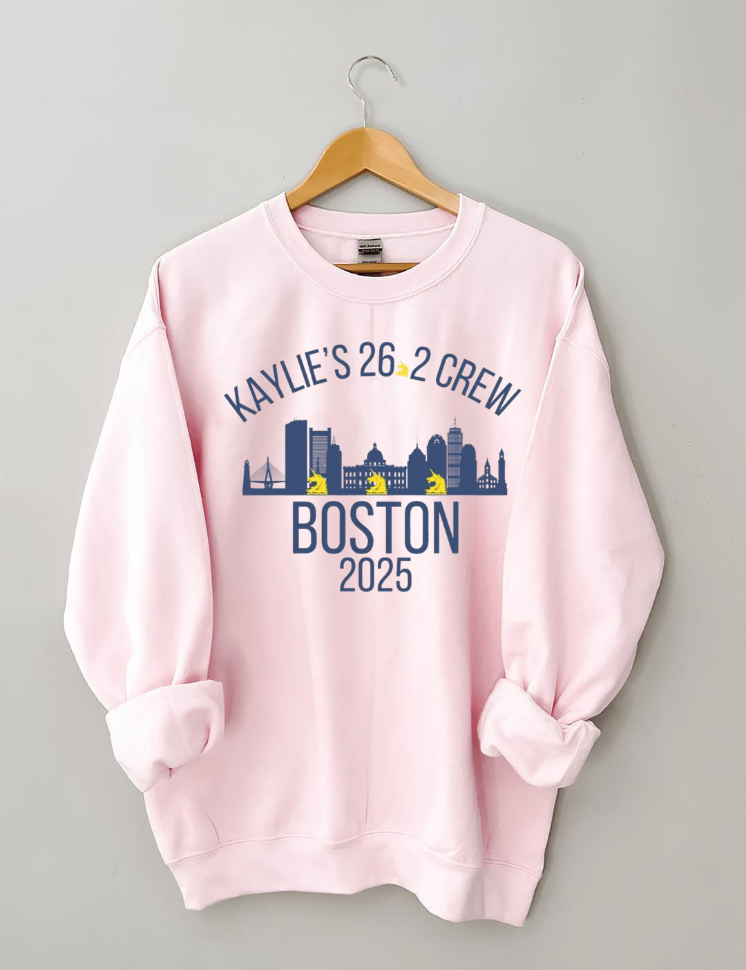 Personalization 26.2 Boston Marathon Support Crew Sweatshirt