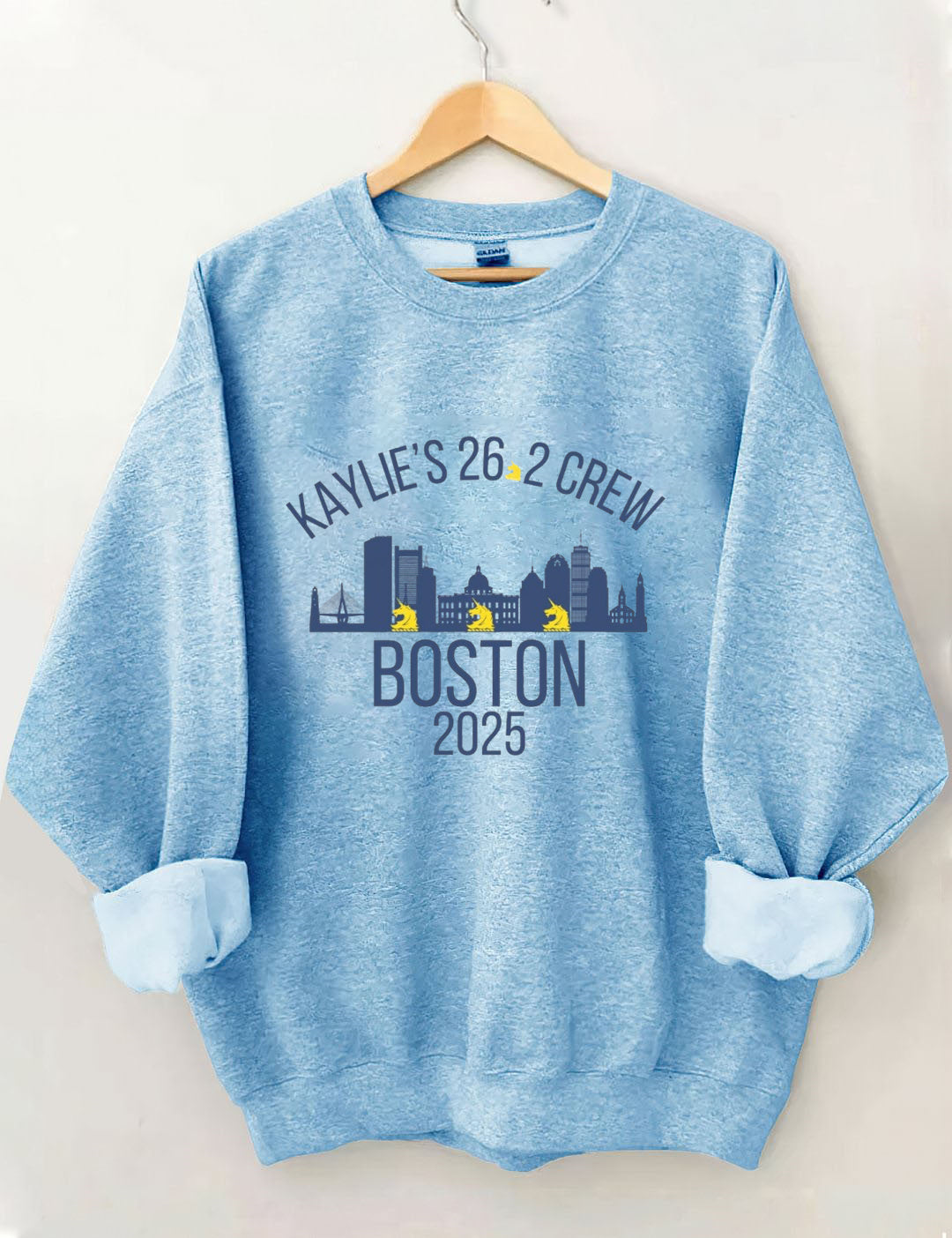 Personalization 26.2 Boston Marathon Support Crew Sweatshirt