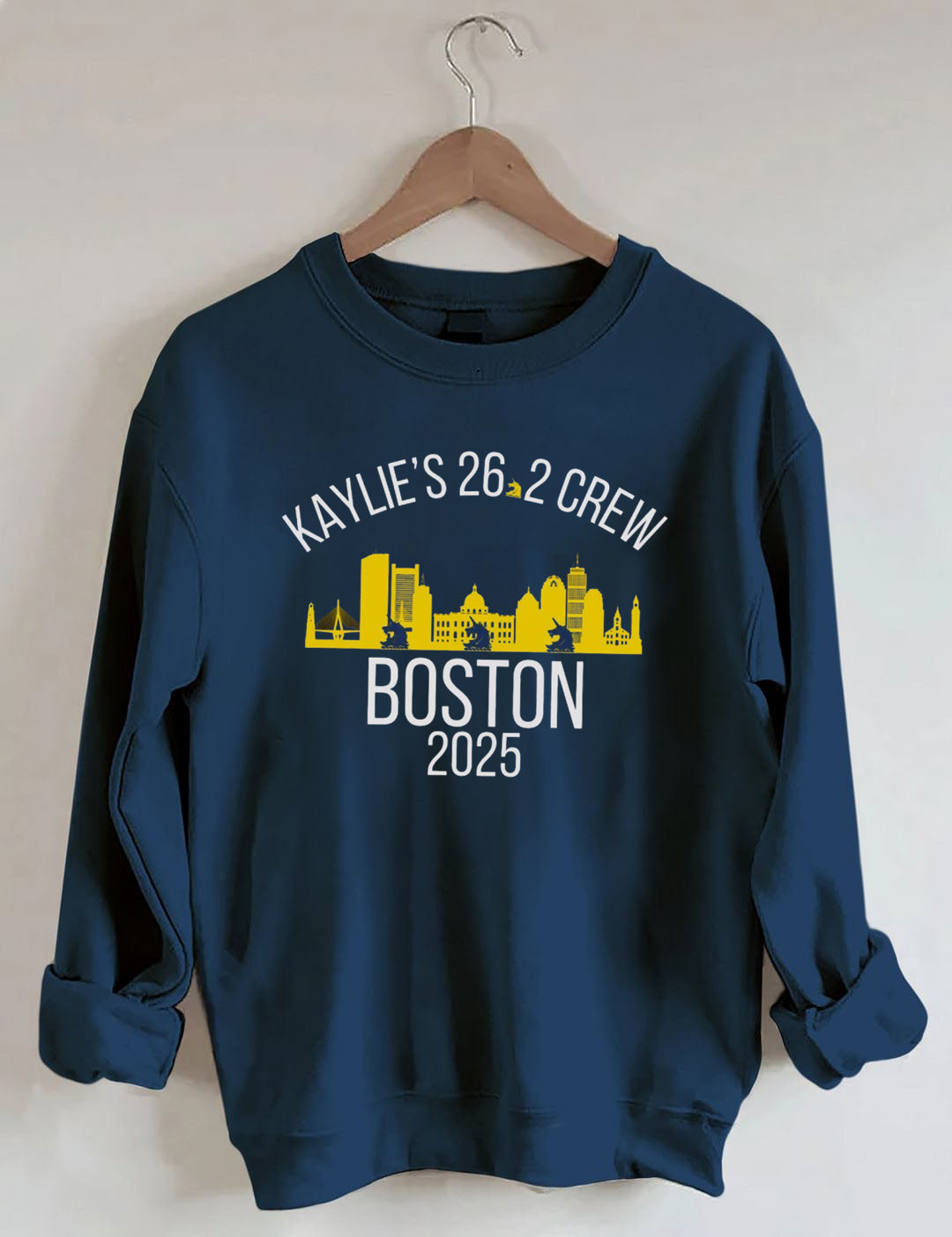 Personalization 26.2 Boston Marathon Support Crew Sweatshirt