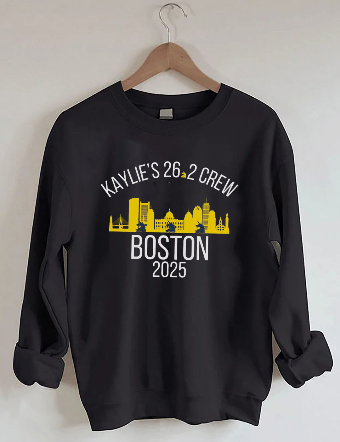 Personalization 26.2 Boston Marathon Support Crew Sweatshirt