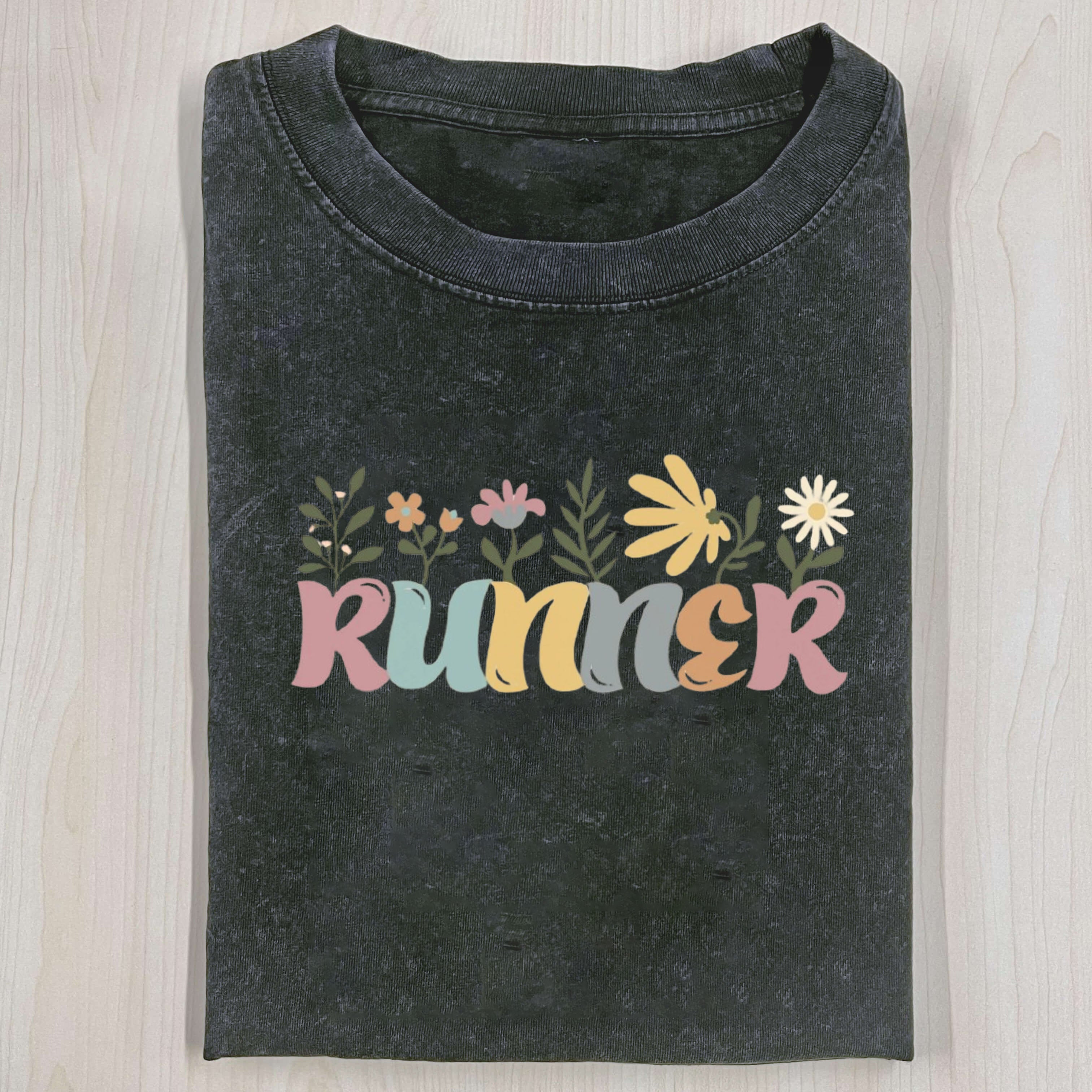 Retro Floral  Runner T-Shirt/ Sweatshirt/ Hoodie