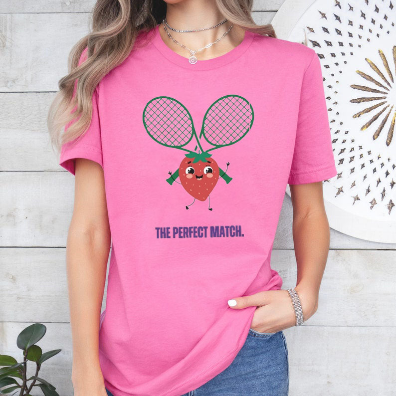 The Perfect Match Tennis Strawberry T-shirt