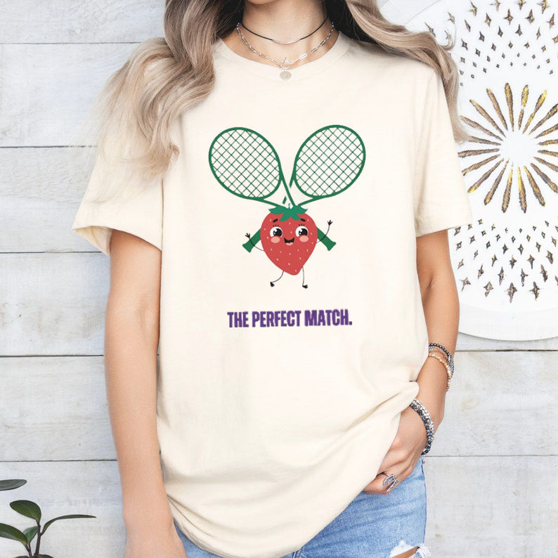 The Perfect Match Tennis Strawberry T-shirt