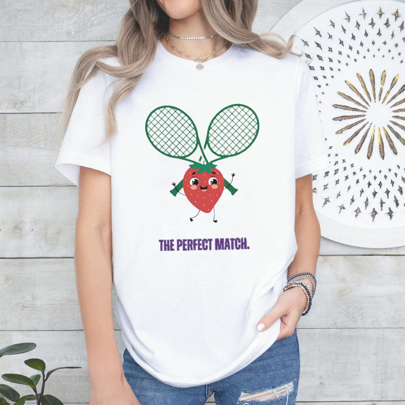 The Perfect Match Tennis Strawberry T-shirt