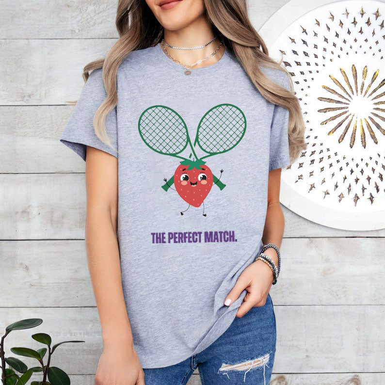 The Perfect Match Tennis Strawberry T-shirt