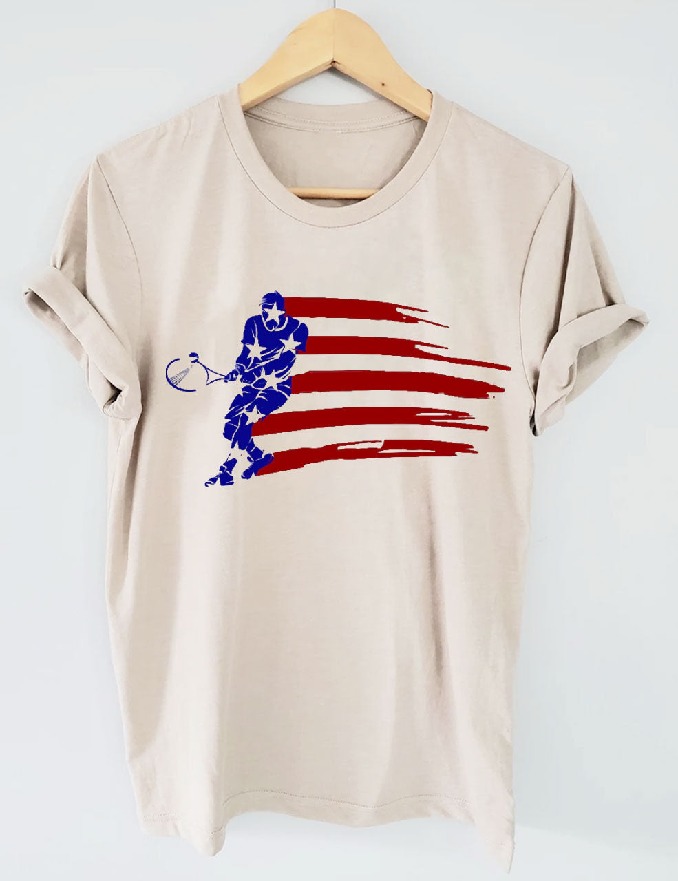 Tennis Player Independence Day  T-shirt