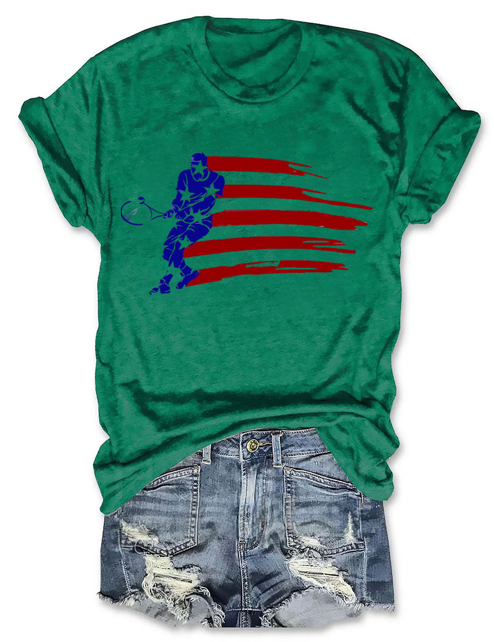 Tennis Player Independence Day  T-shirt