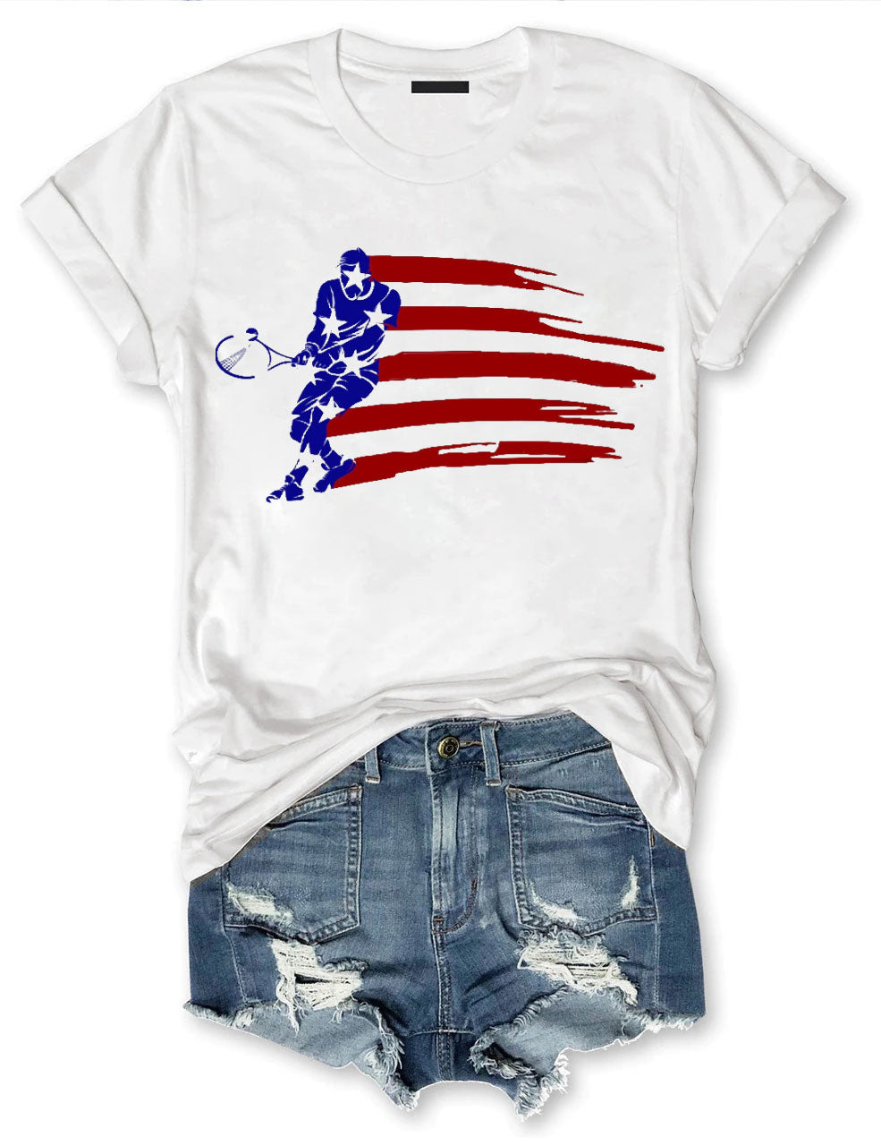 Tennis Player Independence Day  T-shirt