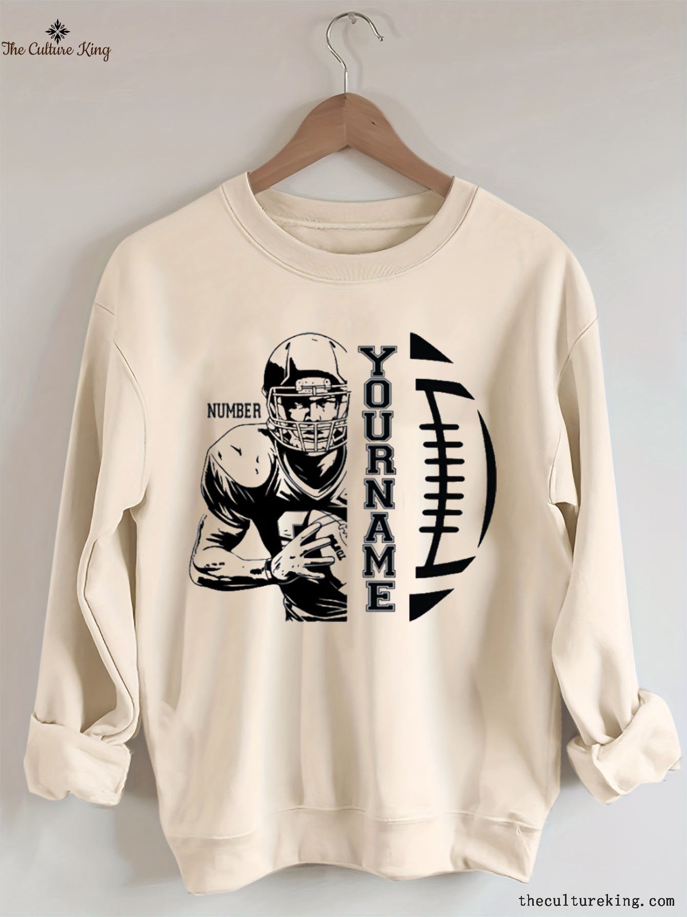 Personalized Football Sweatshirt Custom Name and Number