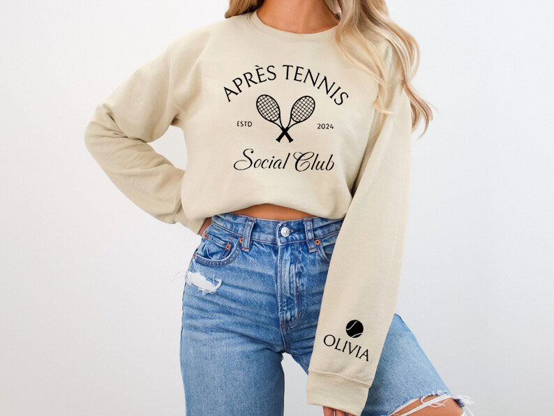 Custom Apres Tennis Sweatshirt