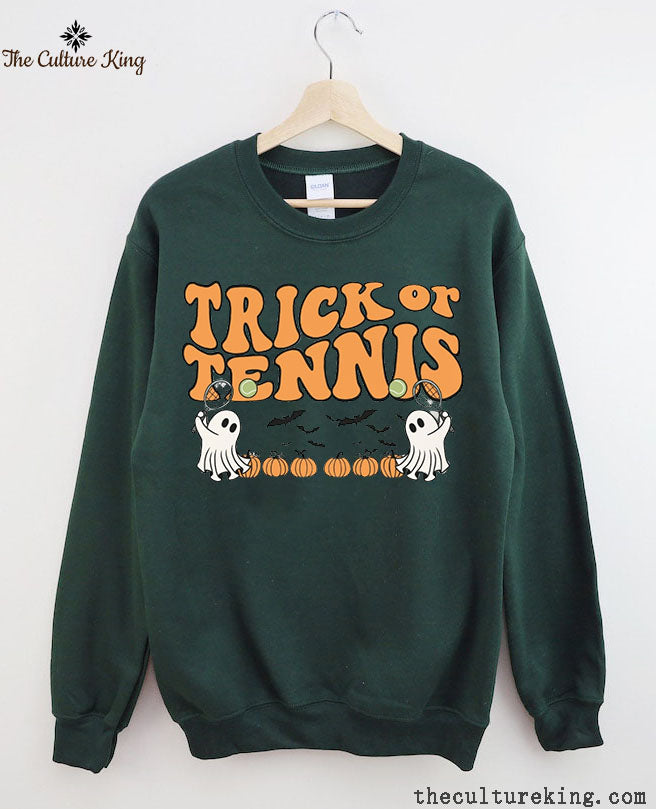 Trick or Treat Retro Halloween Tennis  Sweatshirts