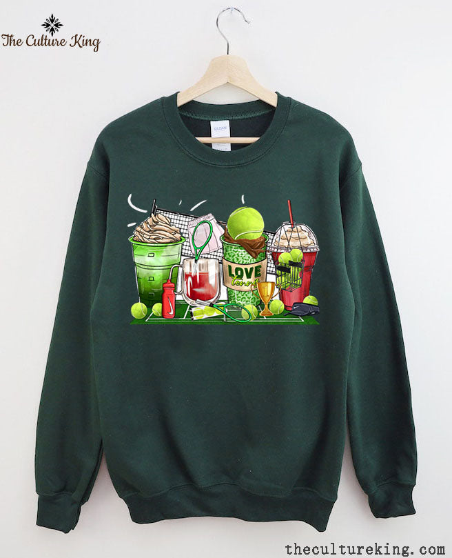 Tennis coffee cups Game Day Sweatshirt