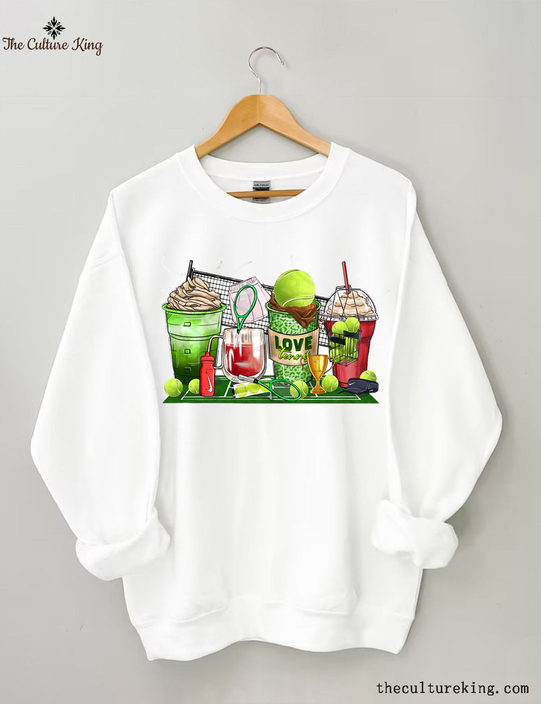 Tennis coffee cups Game Day Sweatshirt