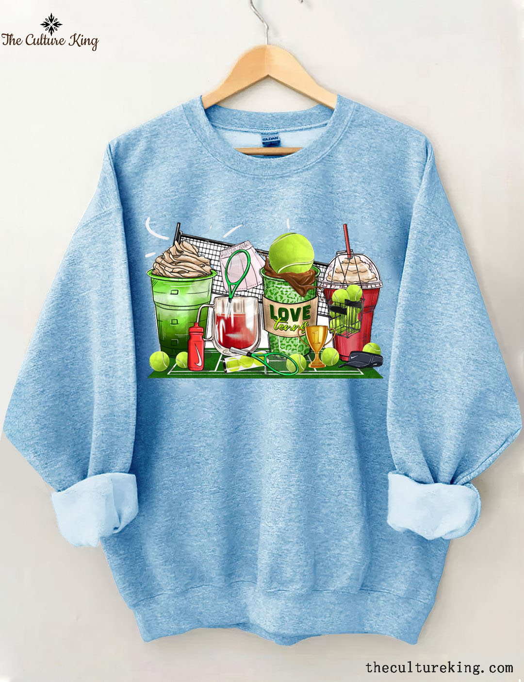 Tennis coffee cups Game Day Sweatshirt