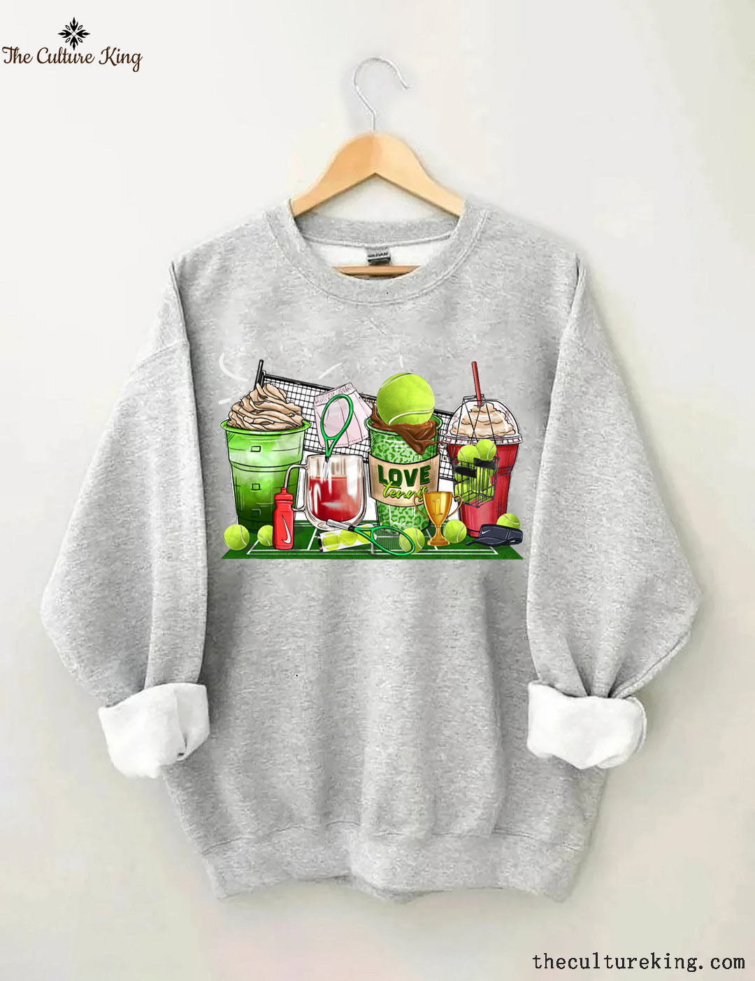 Tennis coffee cups Game Day Sweatshirt