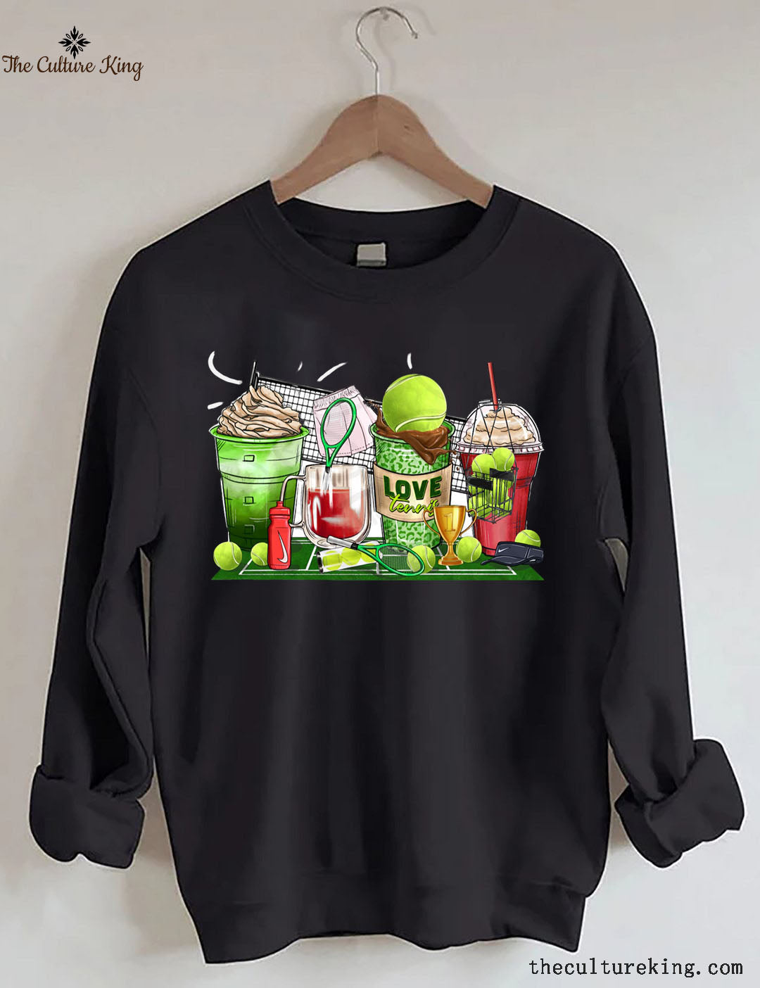 Tennis coffee cups Game Day Sweatshirt