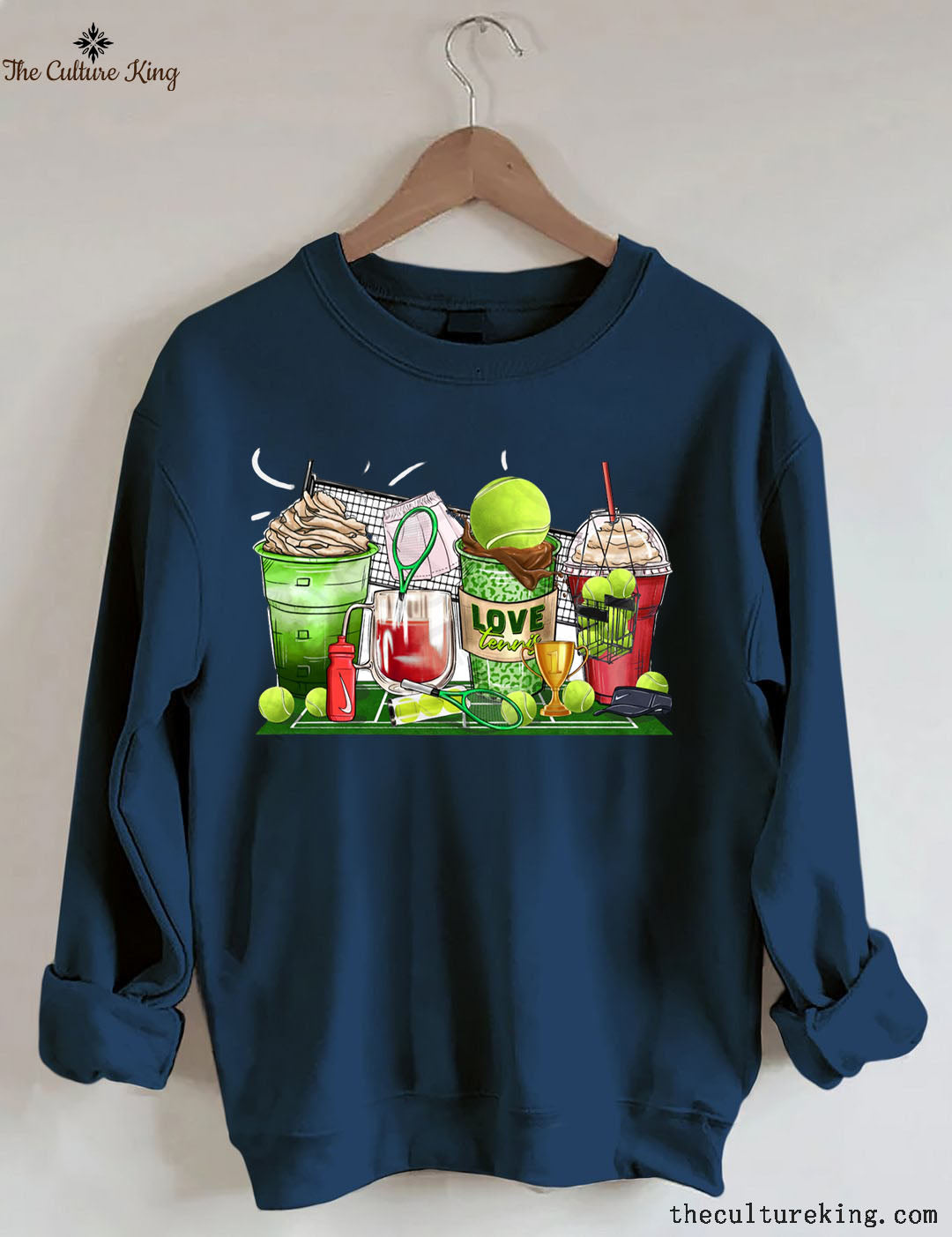 Tennis coffee cups Game Day Sweatshirt