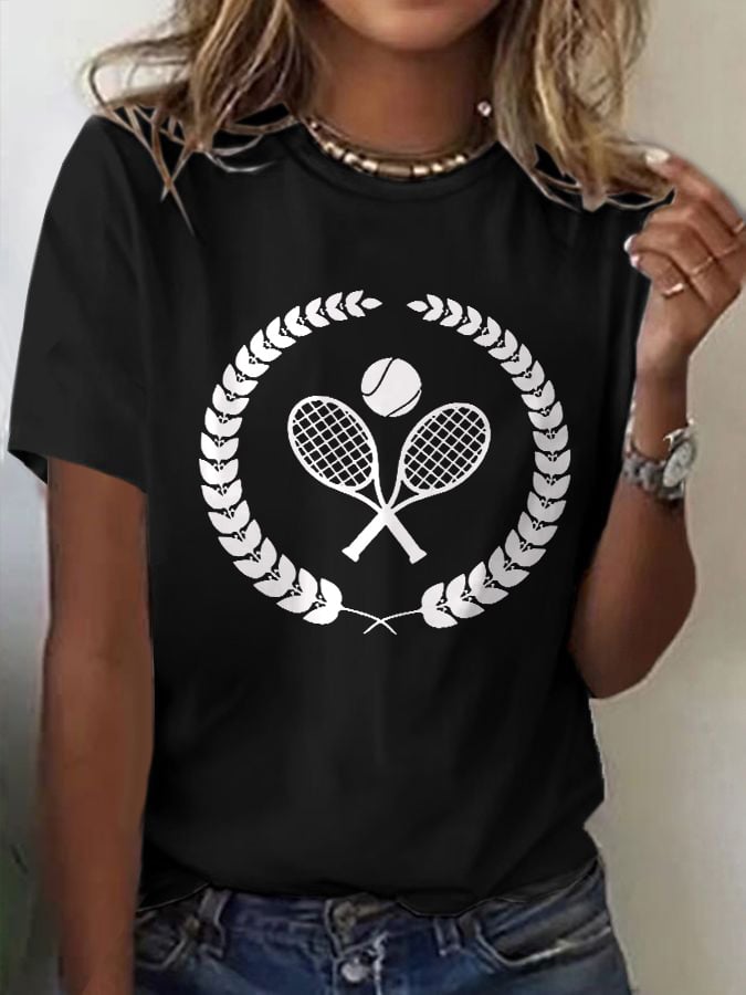 Women's Tennis Player Printed T-Shirt