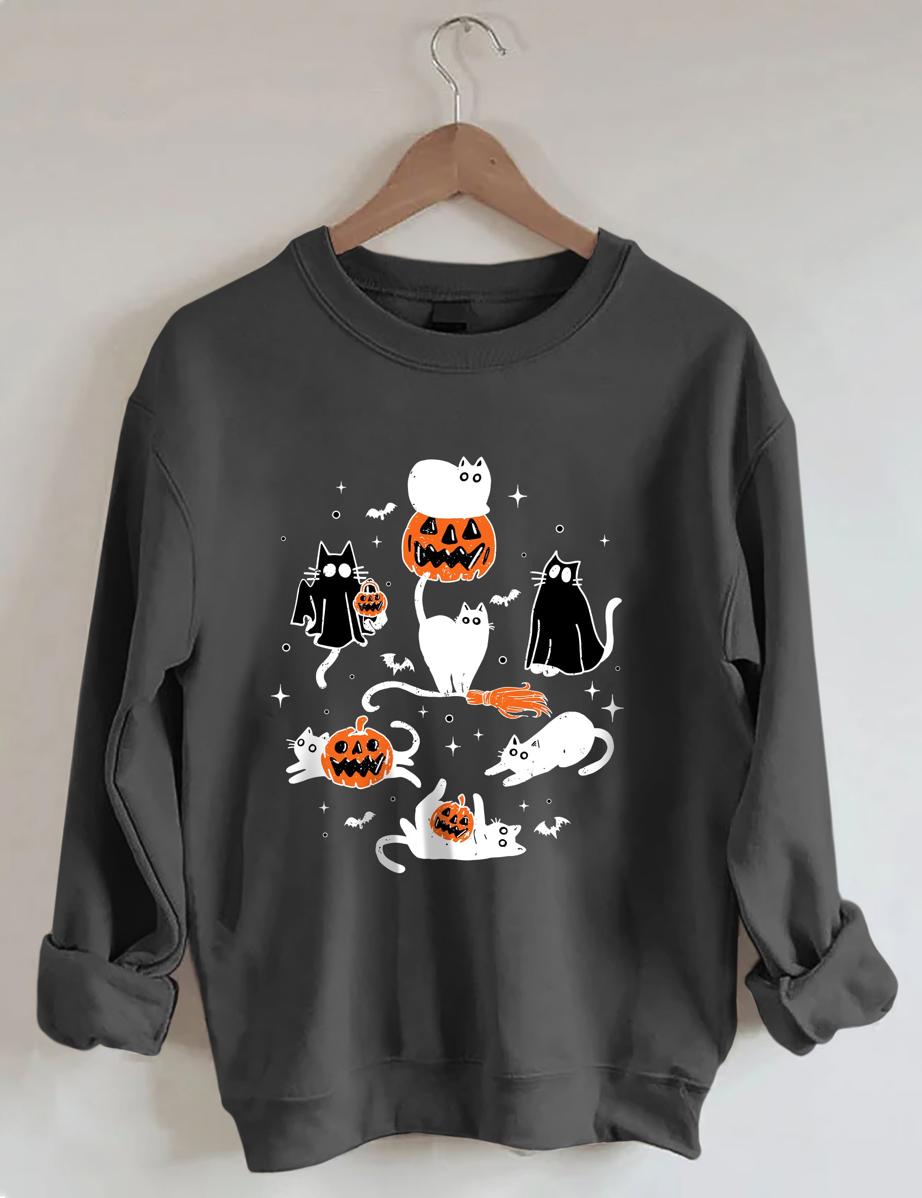 Halloween Ghost Cats Sweatshirt