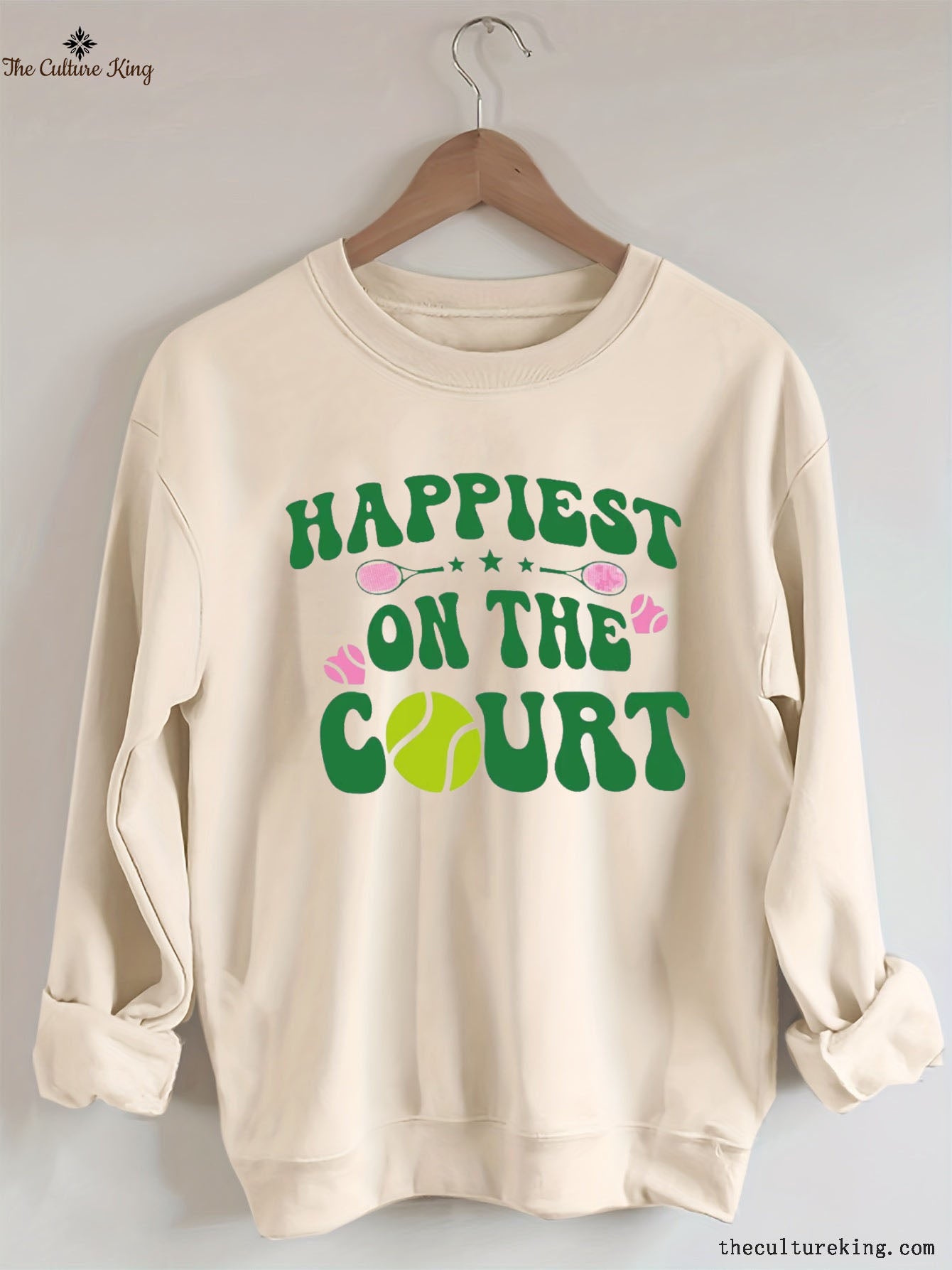 Happiest on The Court Tennis Sweatshirt