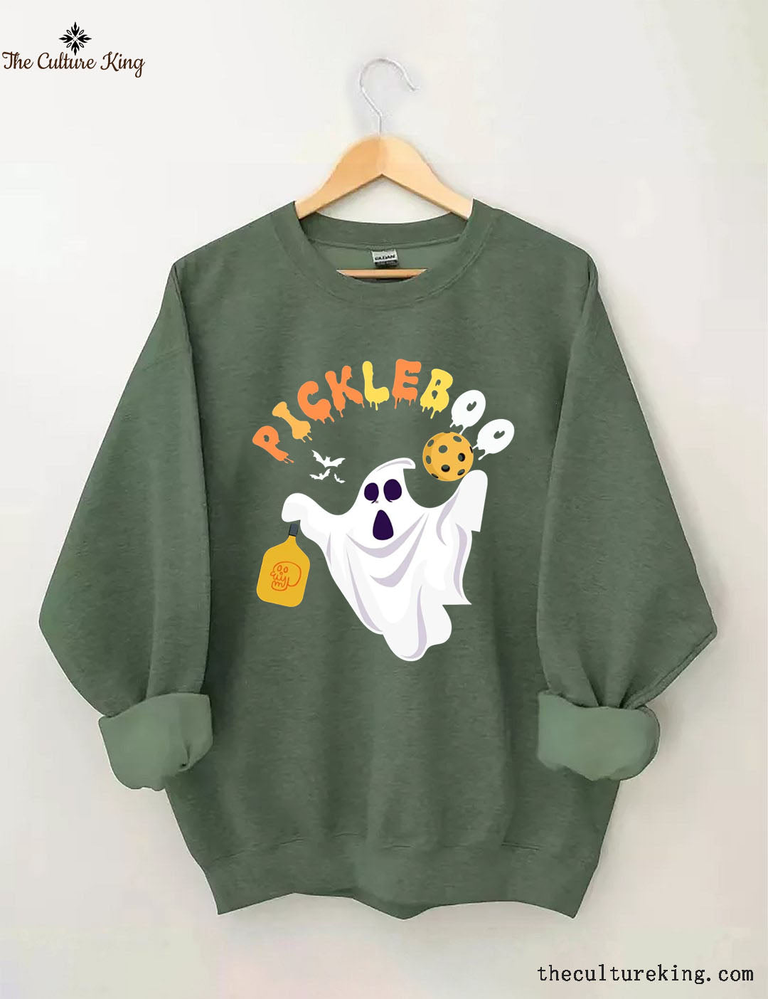 Funny Ghost Halloween Pickleball Sweatshirt