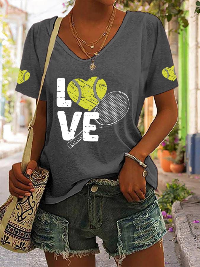 Women's Tennis Lovers Casual T-Shirts