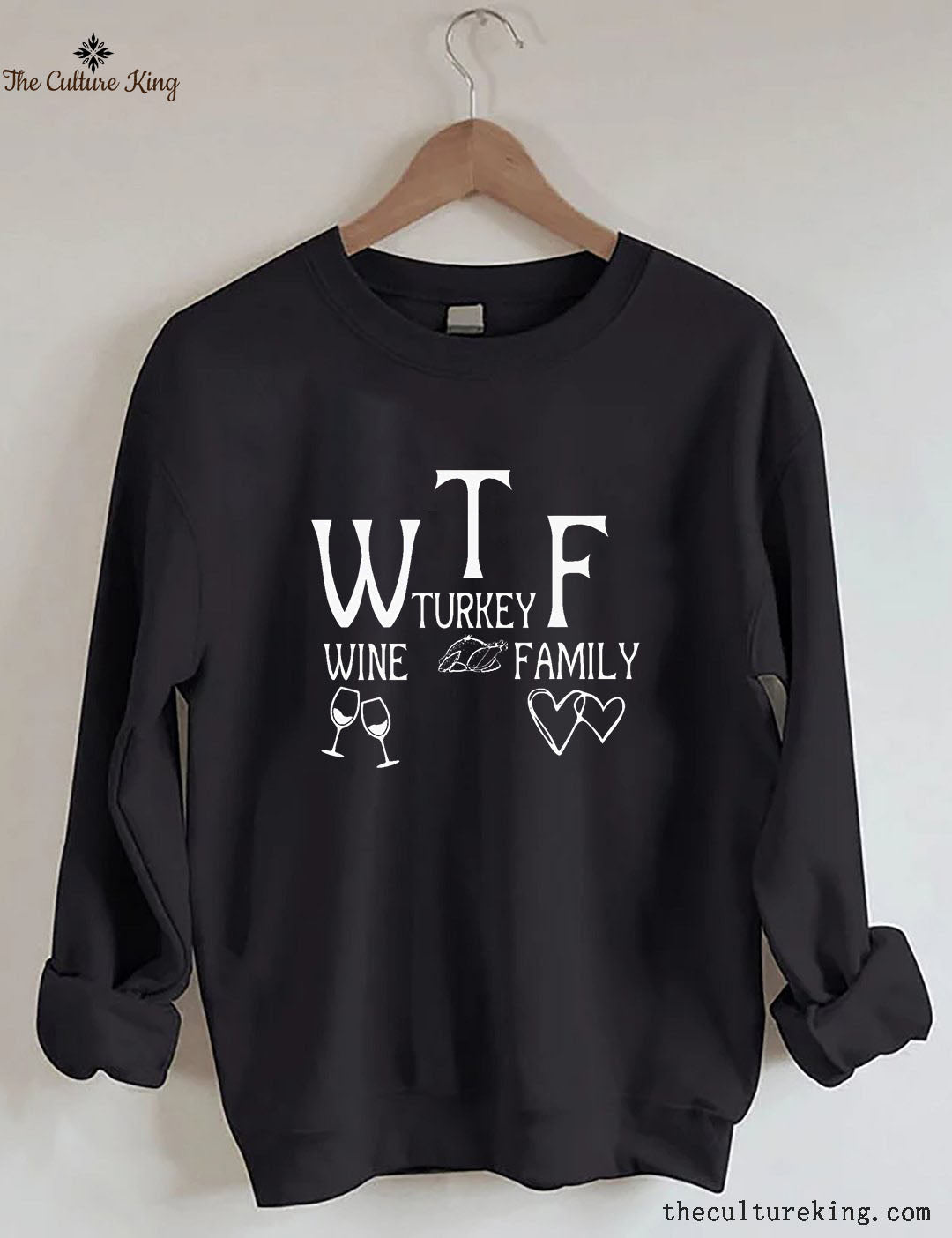 Wine Turkey Family Thanksgiving Sweatshirt