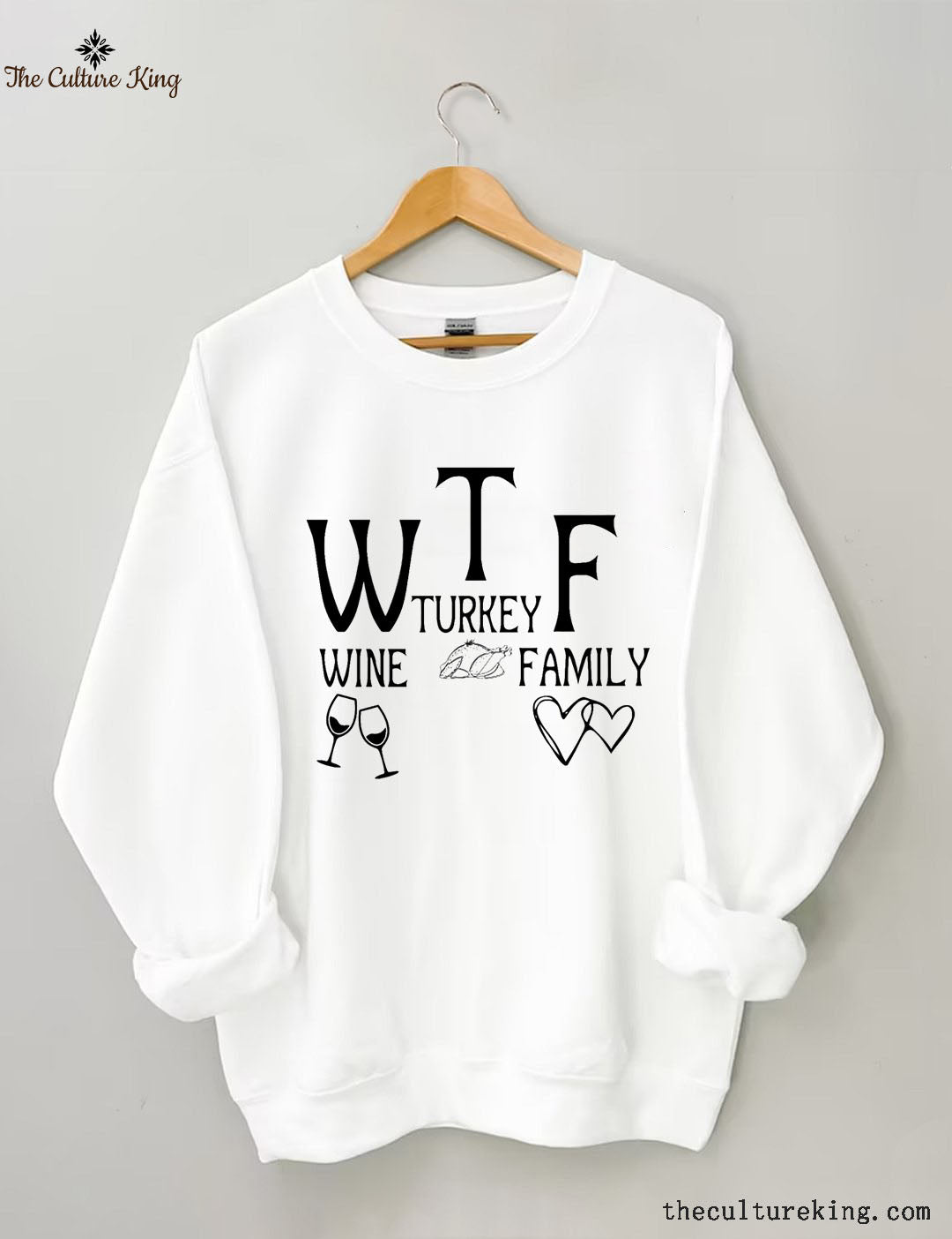 Wine Turkey Family Thanksgiving Sweatshirt