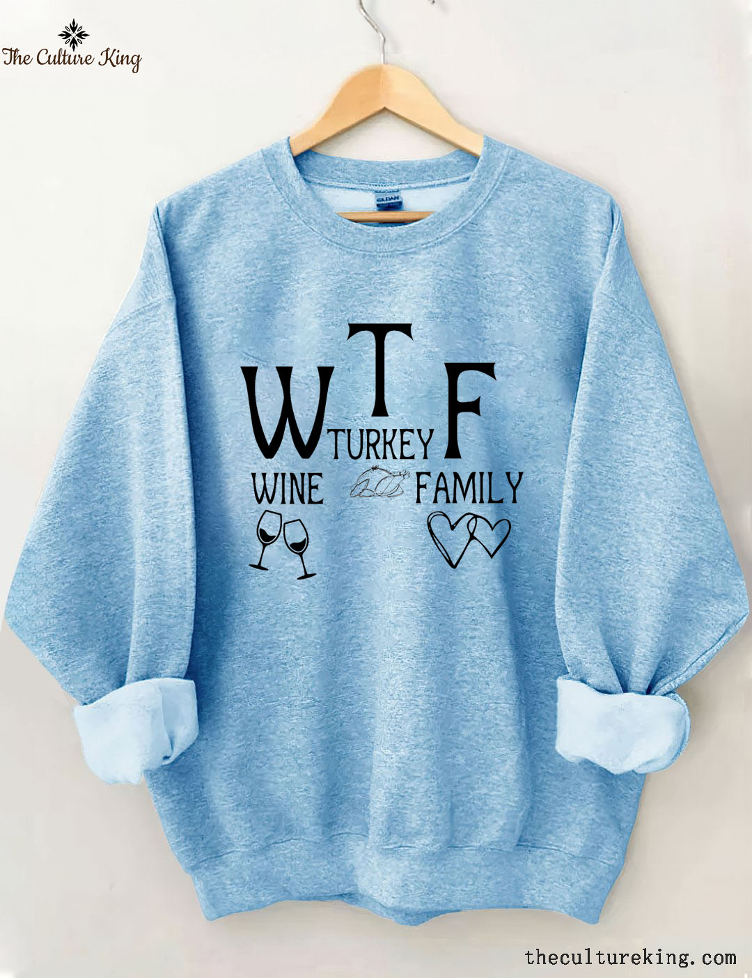 Wine Turkey Family Thanksgiving Sweatshirt