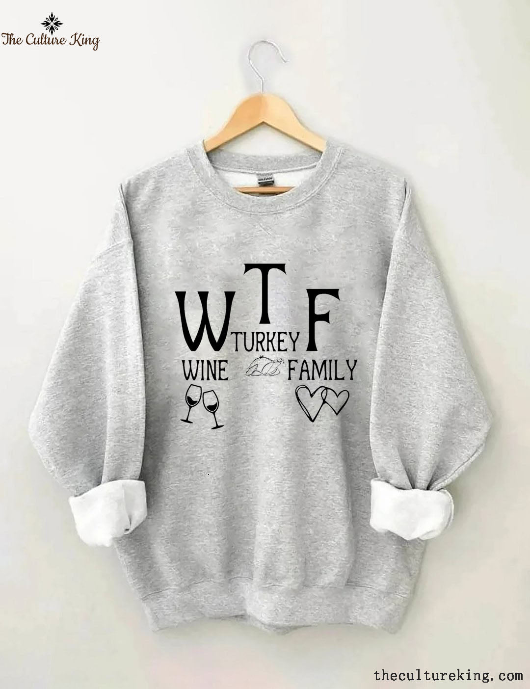 Wine Turkey Family Thanksgiving Sweatshirt