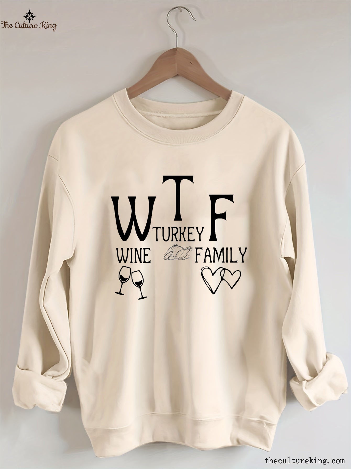 Wine Turkey Family Thanksgiving Sweatshirt