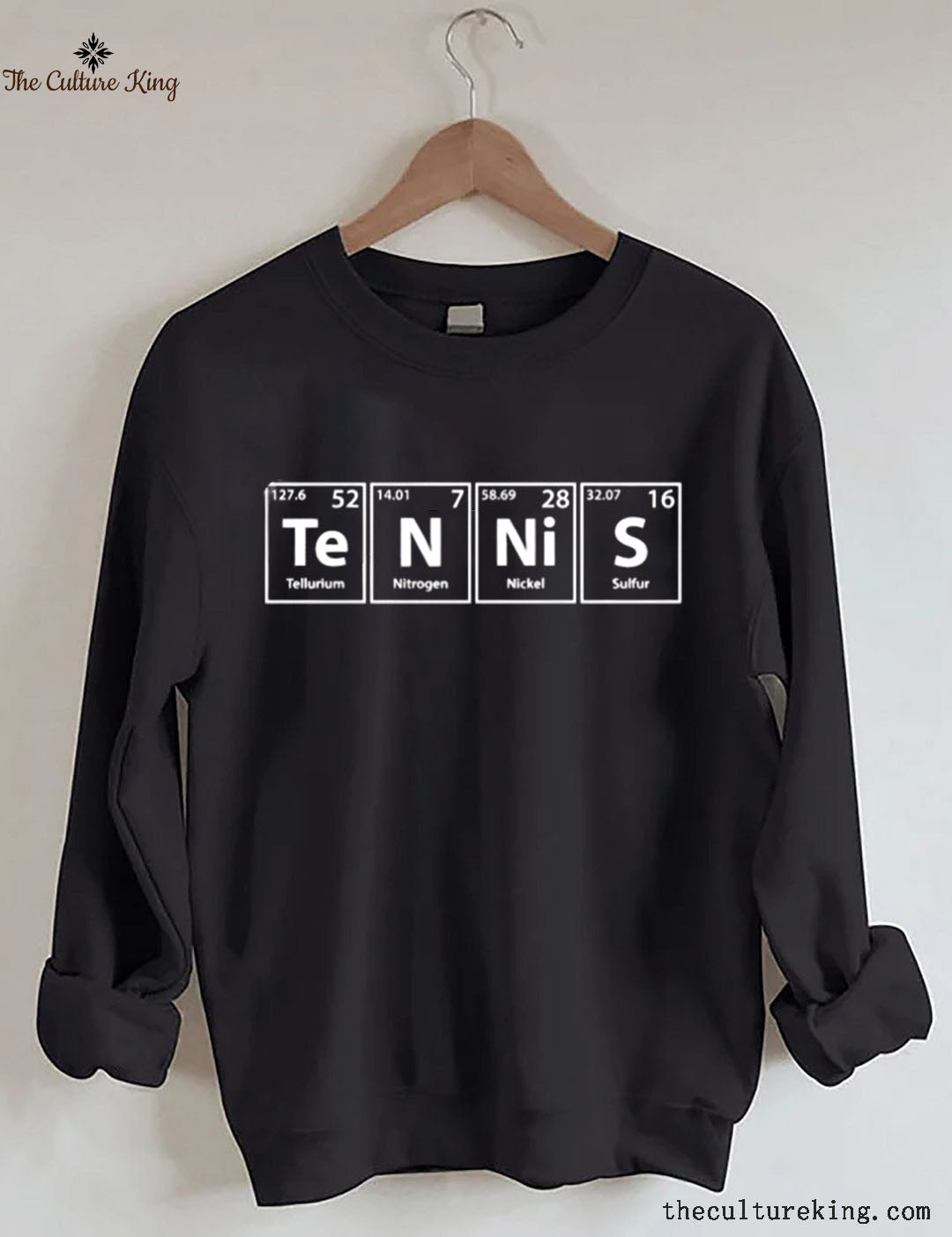 Tennis (Te-N-Ni-S) Periodic Elements Spelling Sweatshirt