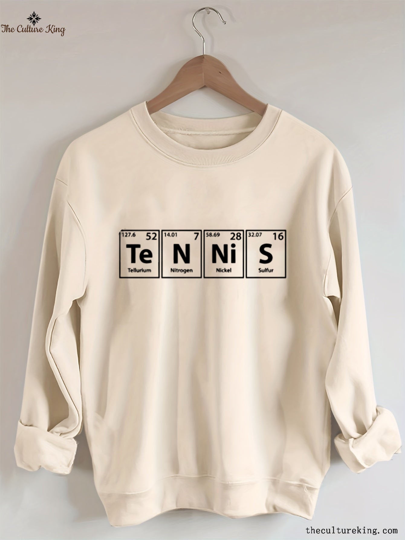 Tennis (Te-N-Ni-S) Periodic Elements Spelling Sweatshirt