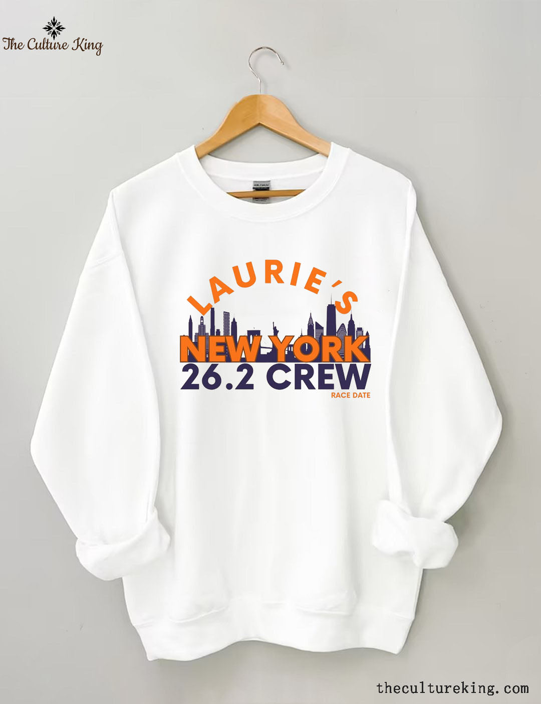 Personalized New York Running Support Crew Sweatshirt