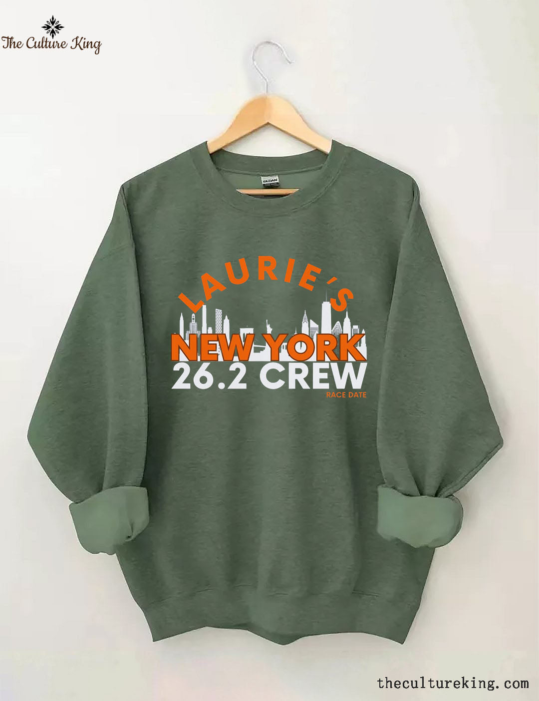 Personalized New York Running Support Crew Sweatshirt