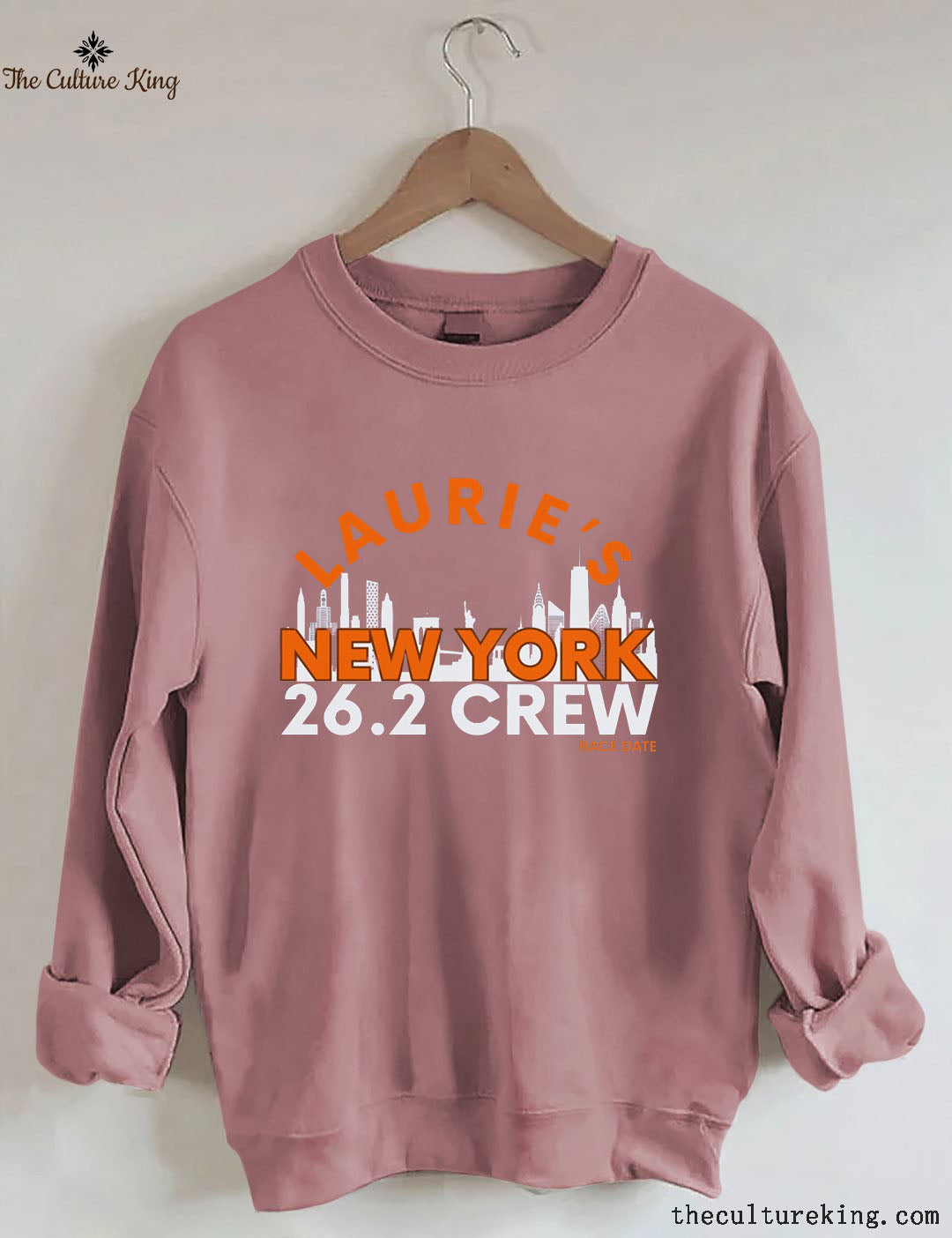 Personalized New York Running Support Crew Sweatshirt