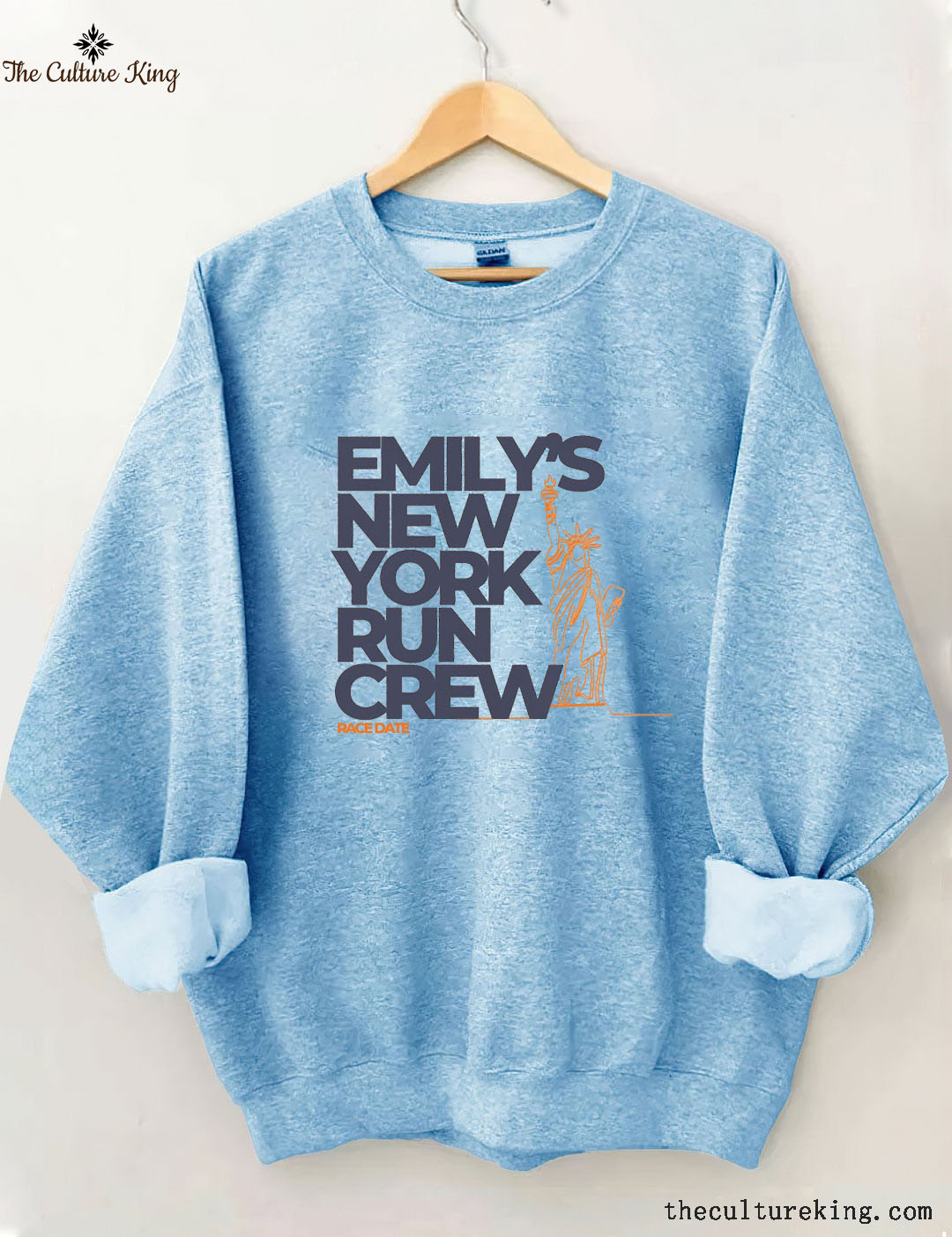 Personalized New York Running Support Crew Sweatshirt