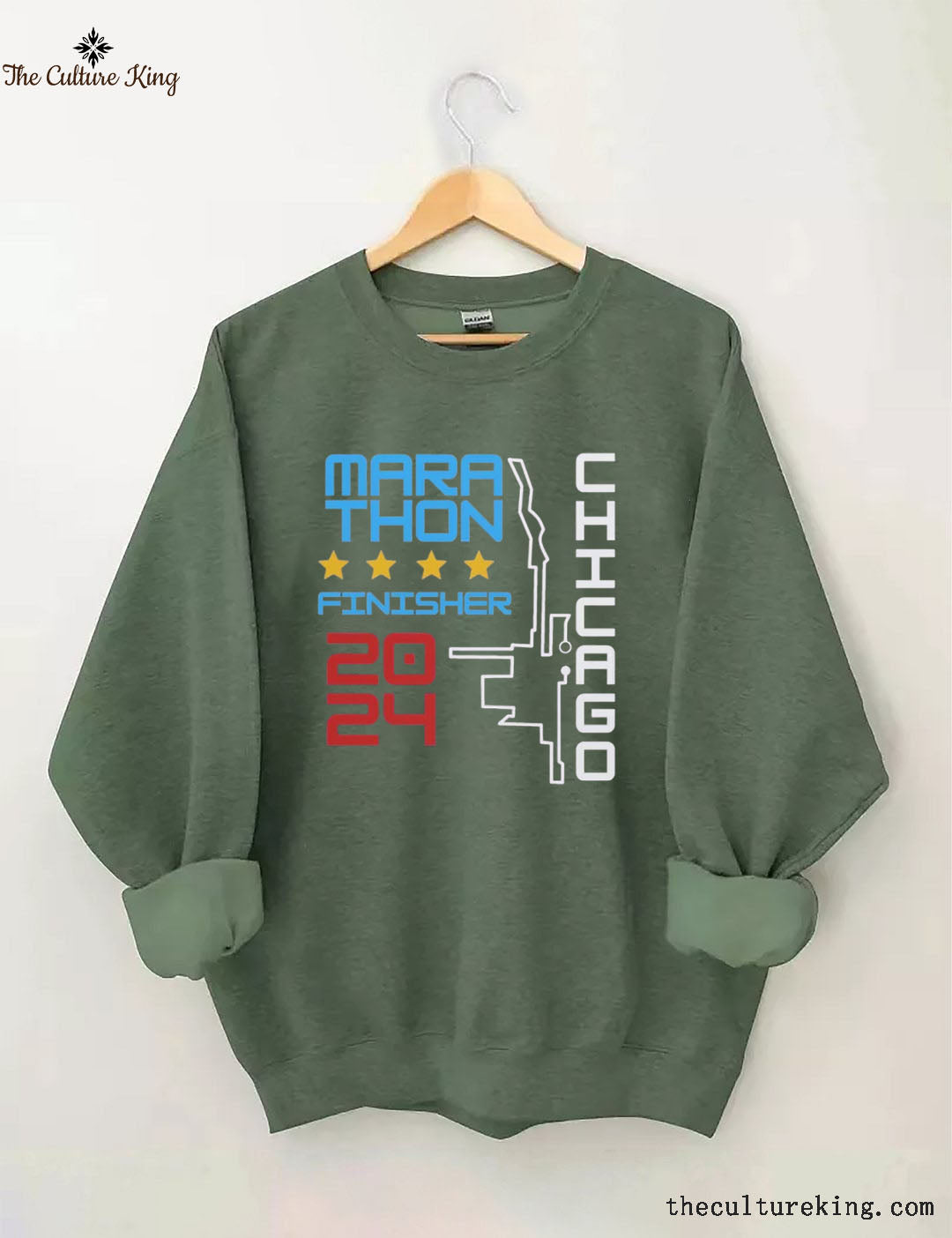 Personalization Chicago 2024 Marathon Running Sweatshirt