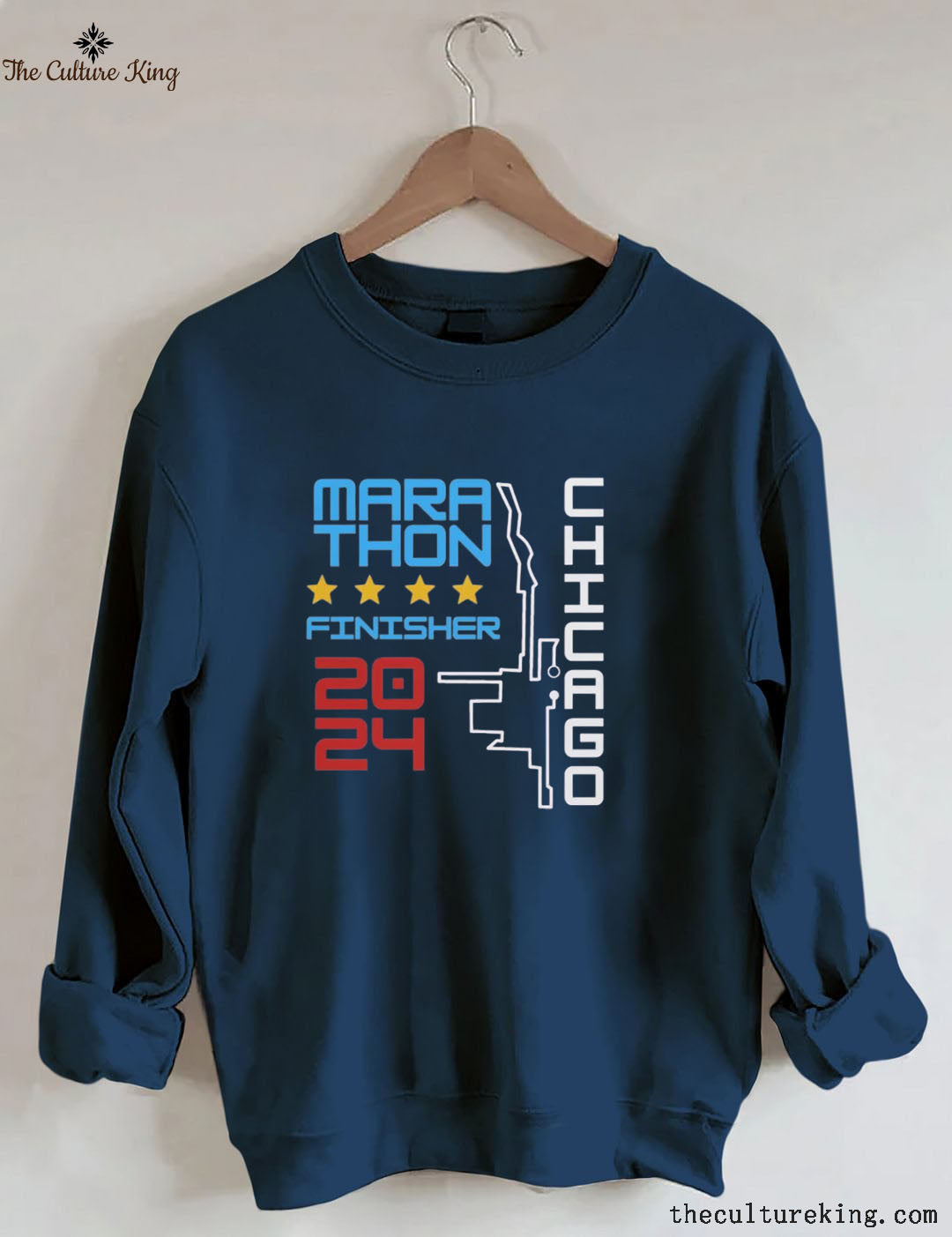 Personalization Chicago 2024 Marathon Running Sweatshirt