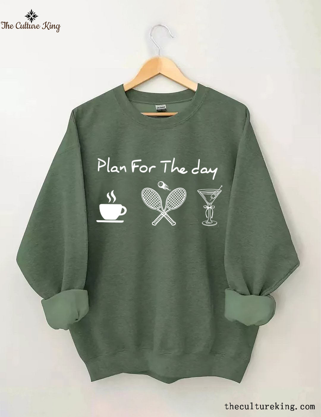 Plan For The Day Coffee Tennis Martini Sweatshirt