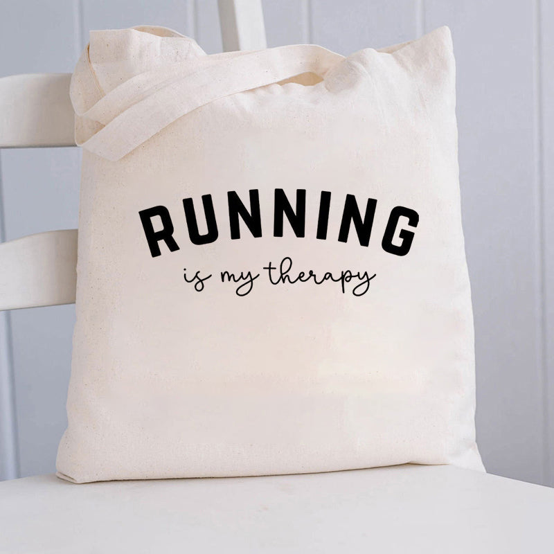 Running Is My Therapy Tote Bag