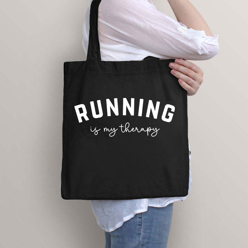 Running Is My Therapy Tote Bag